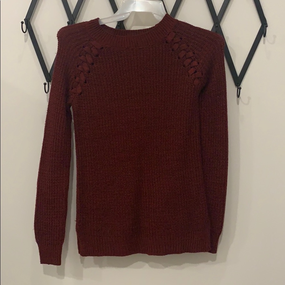 Red sweater (tight fit) from Belk